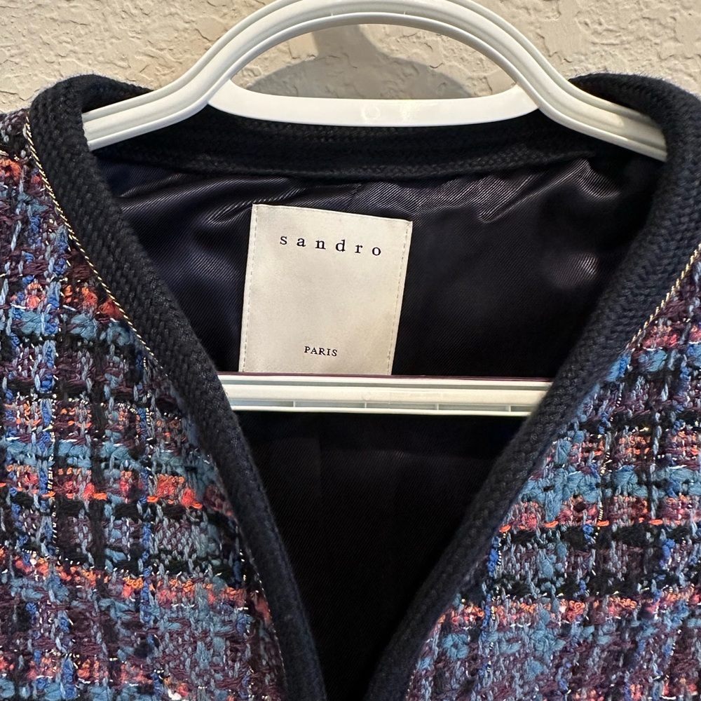 [Brand New] Sandro Tweed Blazer size 36 - Picture 3 of 7